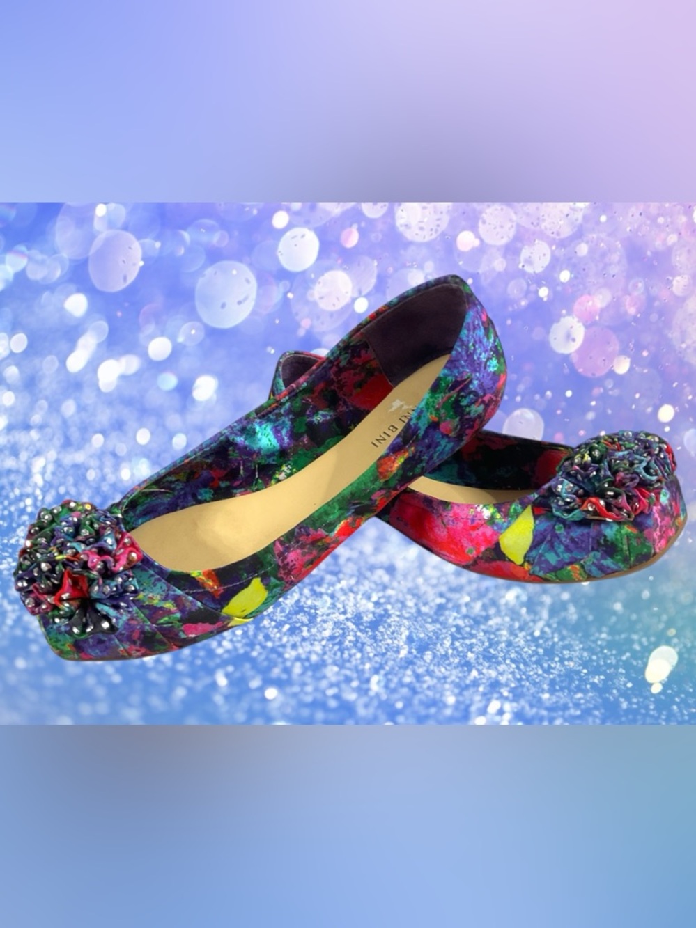 Gianni Bini Multicolor Floral Print Ballet Flats Women's Size 10